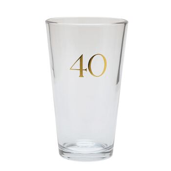 40th Birthday Keepsake Pint Beer Glass Gift, 3 of 4