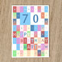 Personalised 70th Birthday Card Age And Name, thumbnail 1 of 10