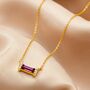 40th Wedding Anniversary Ruby Necklace In Gold Vermeil, thumbnail 1 of 6