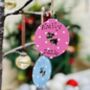 Personalised Reindeer Bauble Christmas Decoration 2024, thumbnail 1 of 3