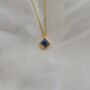 Yellow Gold Pendant Birthstone Necklace September Sapphire, thumbnail 1 of 7