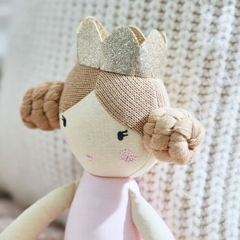 Personalised Ballerina Doll With Fair Hair, 3 of 5