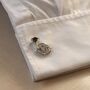 French Horn Silver Cufflinks Gift For Musicians 316 L Stainless Steel Music Accessory, thumbnail 3 of 4