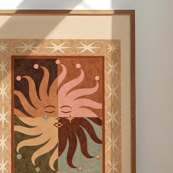 ‘Celestial Sun’, Bohemian Tarot Soleil Art Print, Solar Zodiac Poster, 3 of 3