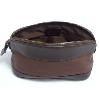 Personalised Men's Leather Washbag, 4 of 8