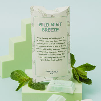 Wild Mint Breeze Soy Wax Melt Or Snap Bar | Fresh Peppermint And Cool Mint, 3 of 6