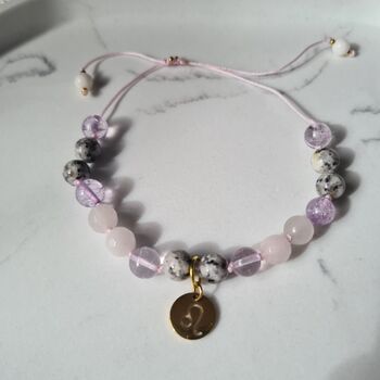 Rose Quartz Astrology Crystal Bracelet, 2 of 5