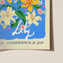 Lily Flower Print Wall Art, thumbnail 6 of 6