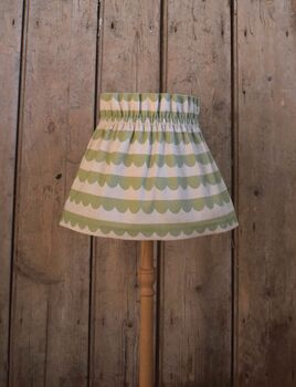 Dolly Green Scallop Gathered Scrunchie Lampshade, 2 of 4