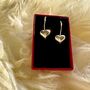 Heart Hoop Earrings In Shiny Sterling Silver, thumbnail 4 of 4