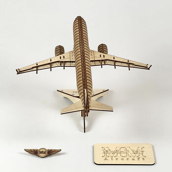Airbus A320 Neo Model Plane Personalised Wooden Kit, 3 of 10