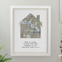 Personalised Map Home Framed Print, thumbnail 1 of 9