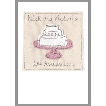 Personalised Wedding Cake Wedding Or Anniversary Card, 7 of 12