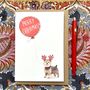 Norwich Terrier Christmas Card Reindog Design, thumbnail 1 of 2