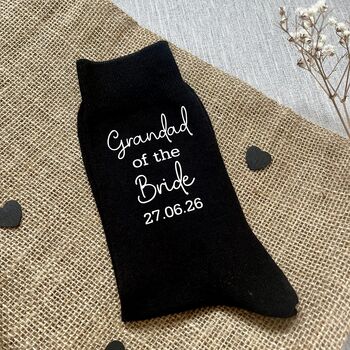 Grandad Of The Bride Wedding Socks, 3 of 3
