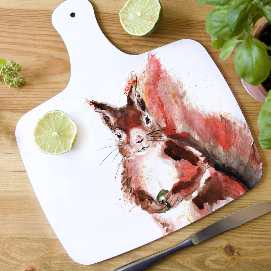 Inky Squirrel Chopping Board, 1 of 3