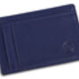 Blue Leather Card Holder With Rfid Protection, thumbnail 3 of 5