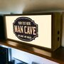 Personalised Light Box For Him Man Cave My Cave My Rules, thumbnail 2 of 5