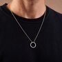 Personalised Men’s Quote Circle Necklace, thumbnail 4 of 7