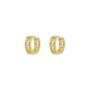 Gold Plated Huggie Patterned Hoop Earring For Men, thumbnail 8 of 9