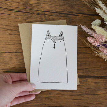 Illustrated Fox Greeting Card, 2 of 3