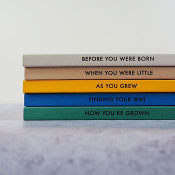 Set Of Five Personalised Spine Notebooks, 5 of 12