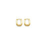 Sustainable 18 K Gold Vermeil Square Huggie Hoops, thumbnail 4 of 5
