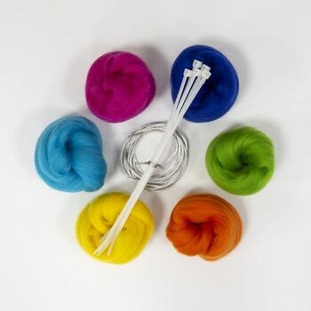 Rainbow Pompom Garland Craft Kit Brights, 2 of 4