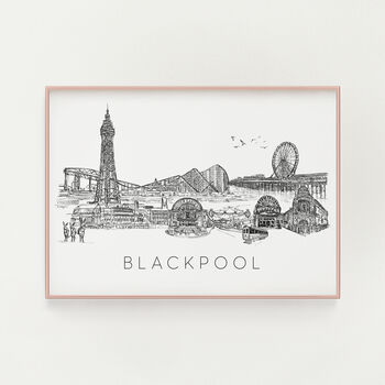 Blackpool Skyline Art Print, 4 of 5