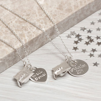 Personalised Sterling Silver Graduation Necklace, 2 of 5