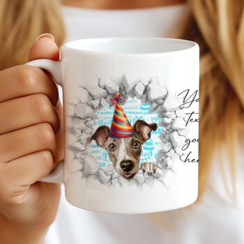 Personalised Greyhound Birthday Break Through Dog, 7 of 8