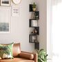 Five Tier Zigzag Floating Corner Wall Shelves, thumbnail 8 of 12