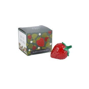 Artisan Glass Strawberry | Collectable | Glass Ornament | Home Decor, 3 of 4