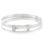Personalised Sterling First Diamond Kiss Bangle, thumbnail 3 of 7