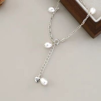 Milan Ivory Silver Pearl Ball Dangle Charm Gift Bracelet, 8 of 8