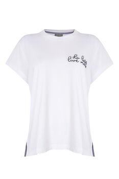 'Do Less Live More' Embroidered Oversized Women's Tee, 3 of 3
