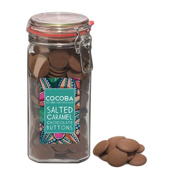 Salted Caramel Chocolate Buttons Giant Jar, 950g, 4 of 4