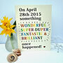 Personalised 'Wonderful Day' Date Card, thumbnail 2 of 4