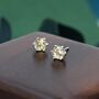 Natural Yellow Citrine Stud Earrings In Sterling Silver, thumbnail 2 of 11