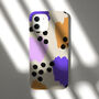 Blue Orange Memphis Biodegradable Phone Case, thumbnail 7 of 8