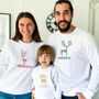 Personalised Reindeer Matching Family Christmas Jumper, thumbnail 2 of 10
