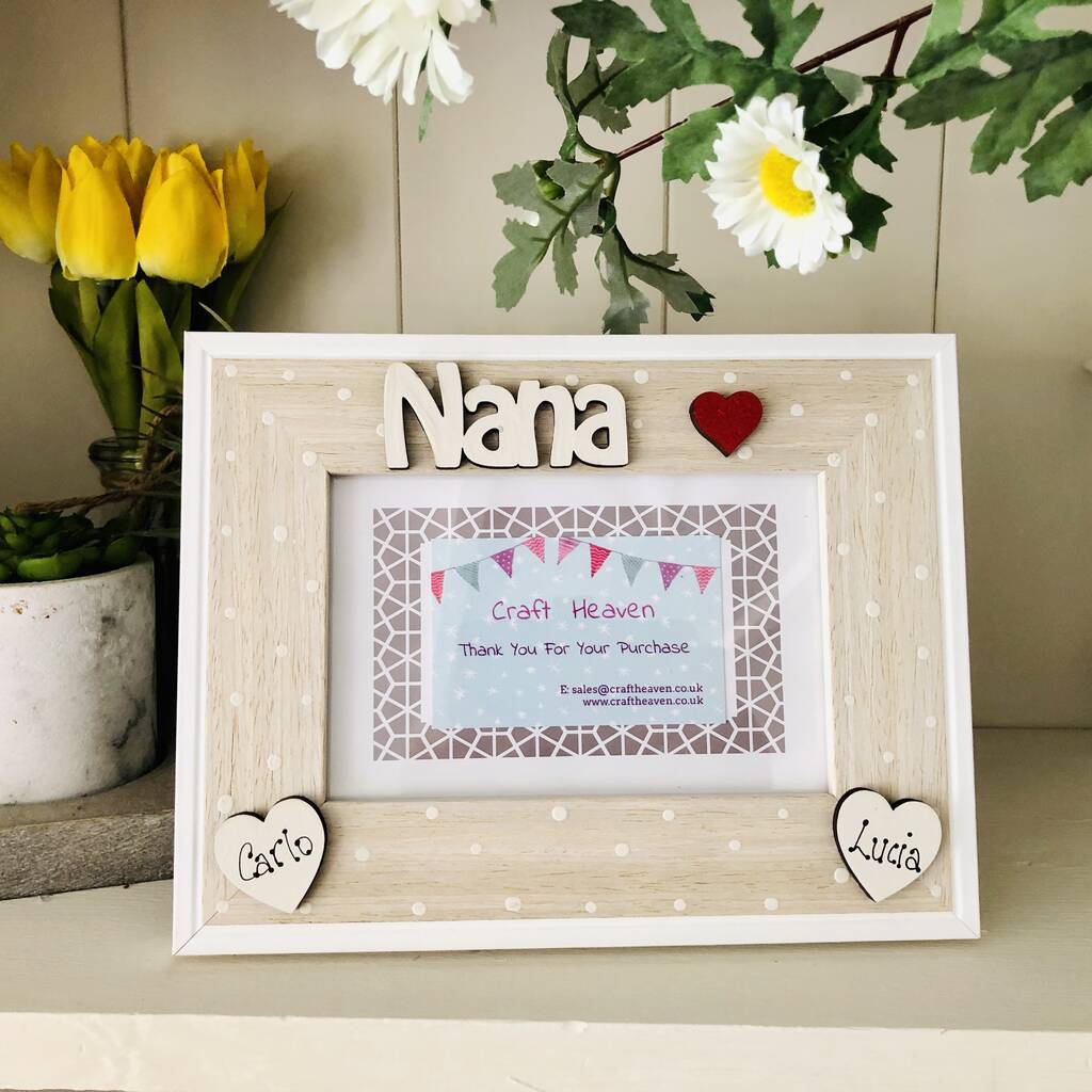 Personalised Nana Photo Frame Mother's Day By Craft Heaven