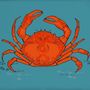 Turquoise Crab Seaside Print, thumbnail 2 of 2