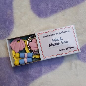 Hoop Earrings And Charms Mix And Match Box Shells, 3 of 3