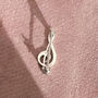 Sterling Silver Marcasite Musical Brooch, thumbnail 3 of 8