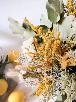 Dried Eucalyptus Bouquet With Statice And Solidago, 4 of 5