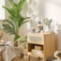 Rattan Bedside Table Boho Nightstand Storage End Table, thumbnail 3 of 7