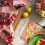 Duo Tea Towel Pack In Bloom Pink And Posy Cherry, thumbnail 3 of 5