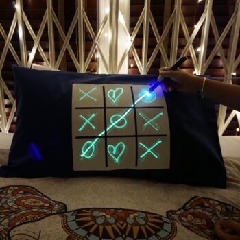 Glow In The Dark Noughts And Crosses Pillowcase, 4 of 8