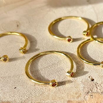 Silver Birthstone Stacking Rings Christmas Gifts, 3 of 7